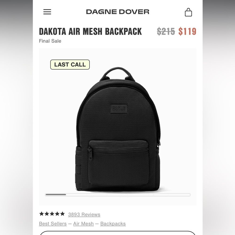Dagne Dover Dakota Air Mesh backpack - Large, Black